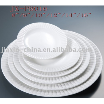 Restaurant runde Form weiß Porzellan Geschirr JX-PB016